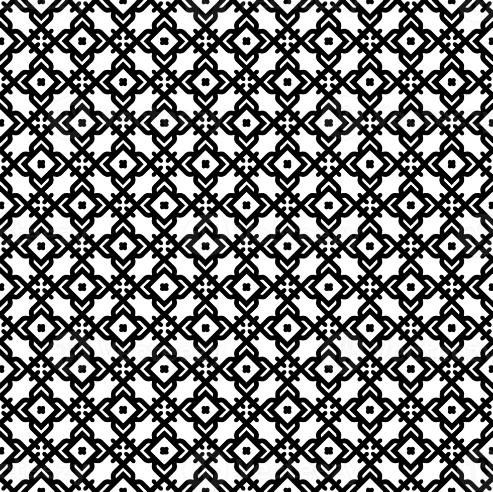 Black seamless abstract pattern. Overlay for background and backdrop. Ornamental design. PNG graphic illustration with transparent background.