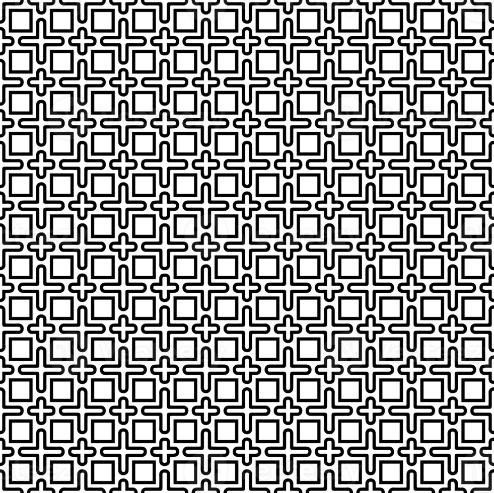 Black seamless abstract pattern. Overlay for background and backdrop. Ornamental design. PNG graphic illustration with transparent background.