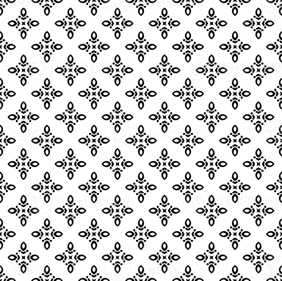 Black seamless abstract pattern. Overlay for background and backdrop. Ornamental design. PNG graphic illustration with transparent background.