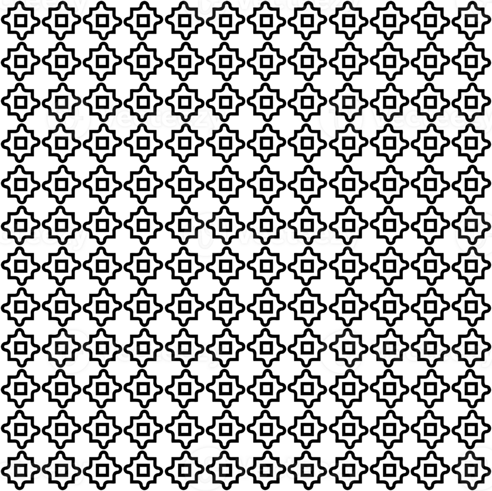 Black seamless abstract pattern. Overlay for background and backdrop. Ornamental design. PNG graphic illustration with transparent background.