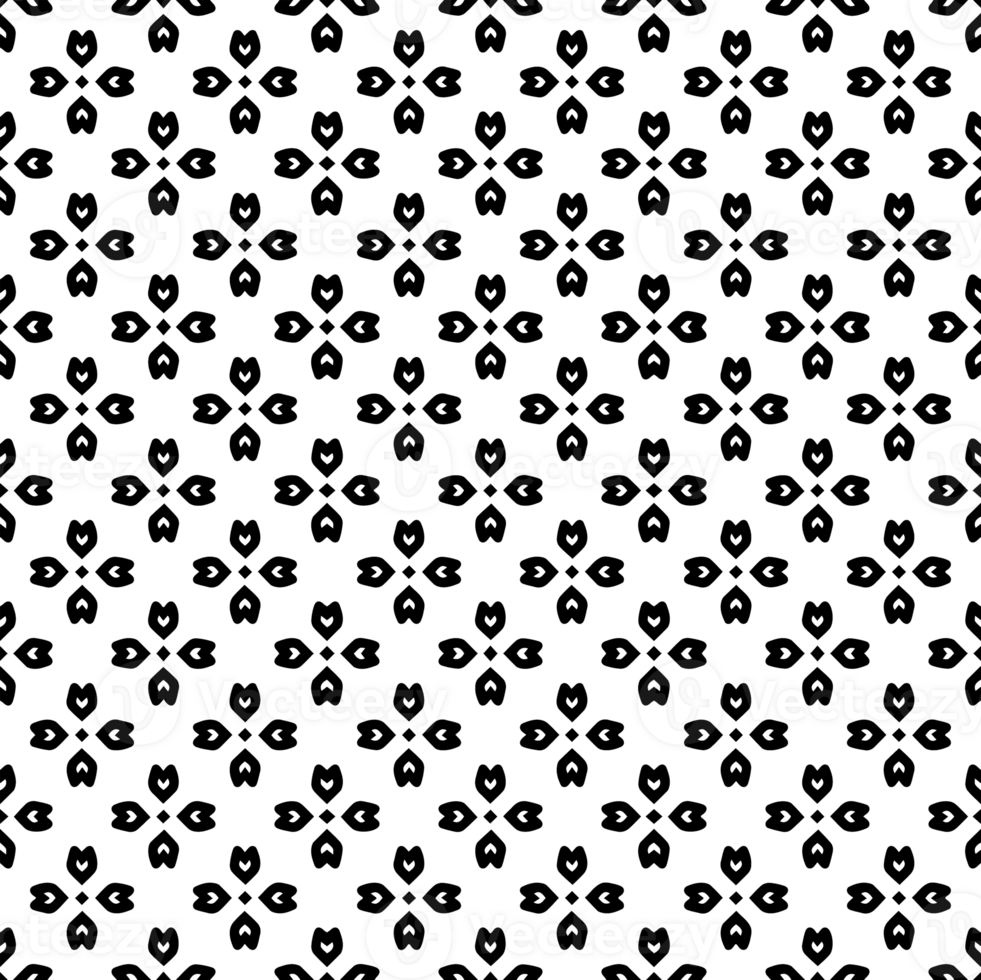 Black seamless abstract pattern. Overlay for background and backdrop. Ornamental design. PNG graphic illustration with transparent background.