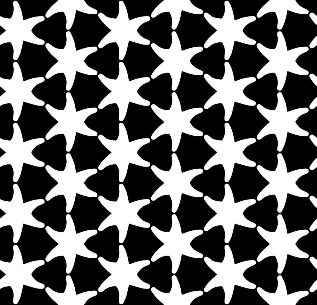 Black and white seamless abstract pattern. Background and backdrop. Grayscale ornamental design. Mosaic ornaments. Vector graphic illustration.