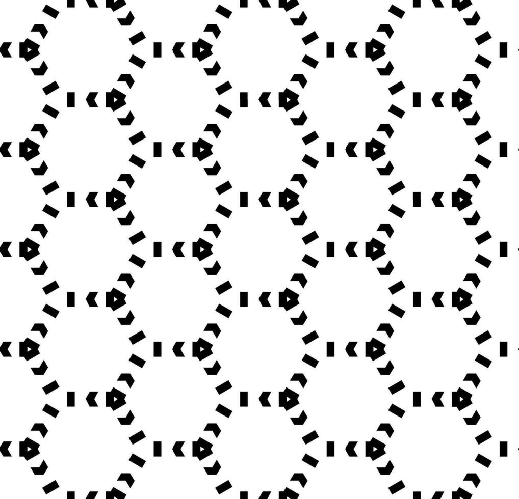 Black and white seamless abstract pattern. Background and backdrop. Grayscale ornamental design. Mosaic ornaments. Vector graphic illustration.
