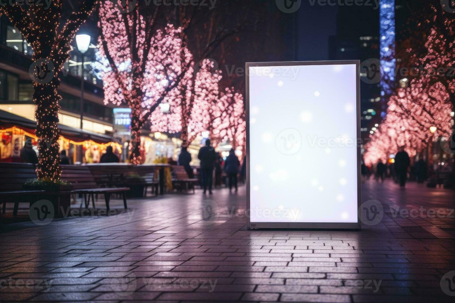 menú tableros en Navidad compras centro comercial centrar firmar Bosquejo. generativo ai. foto