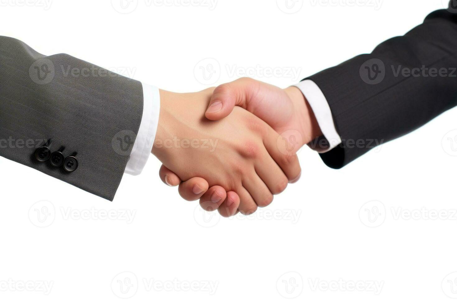 Business handshake and business people concepts. Transparent background,. AI generative photo