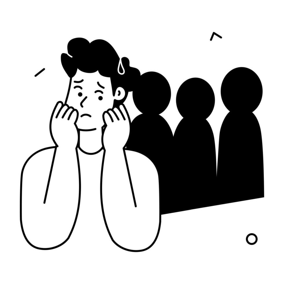 Trendy Social Fear vector