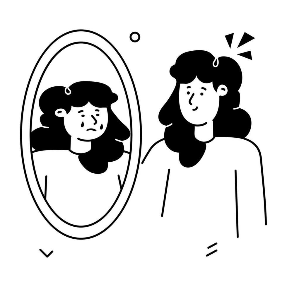 Trendy Insecurity Concepts vector