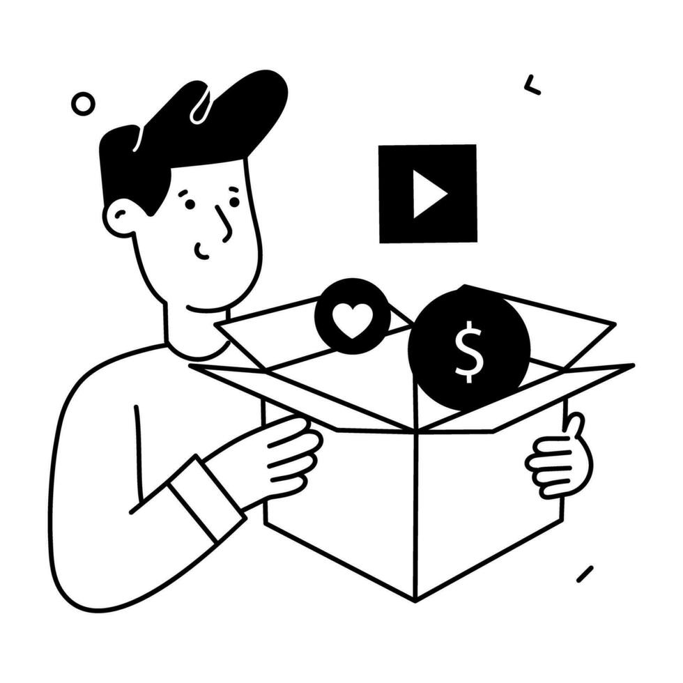 Trendy Paid Media vector