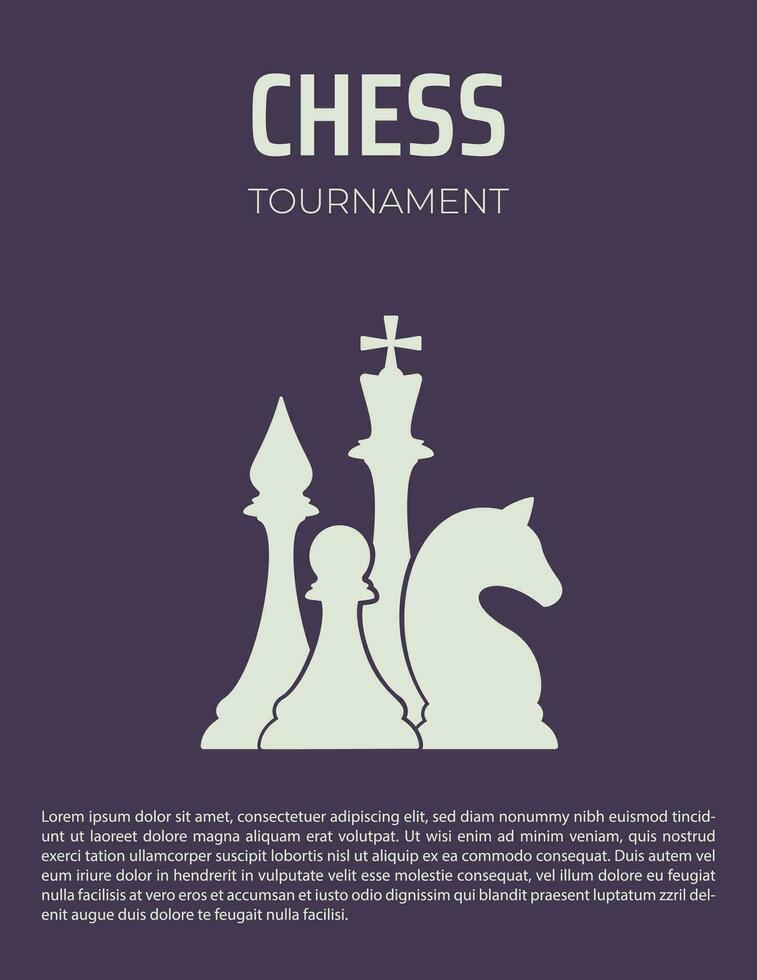 chess tournament poster vector