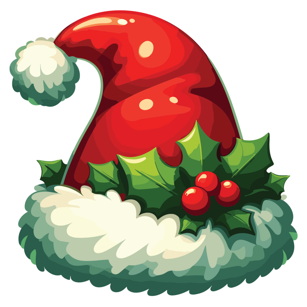 Beautiful Christmas Santa Hat - Ai Generative png