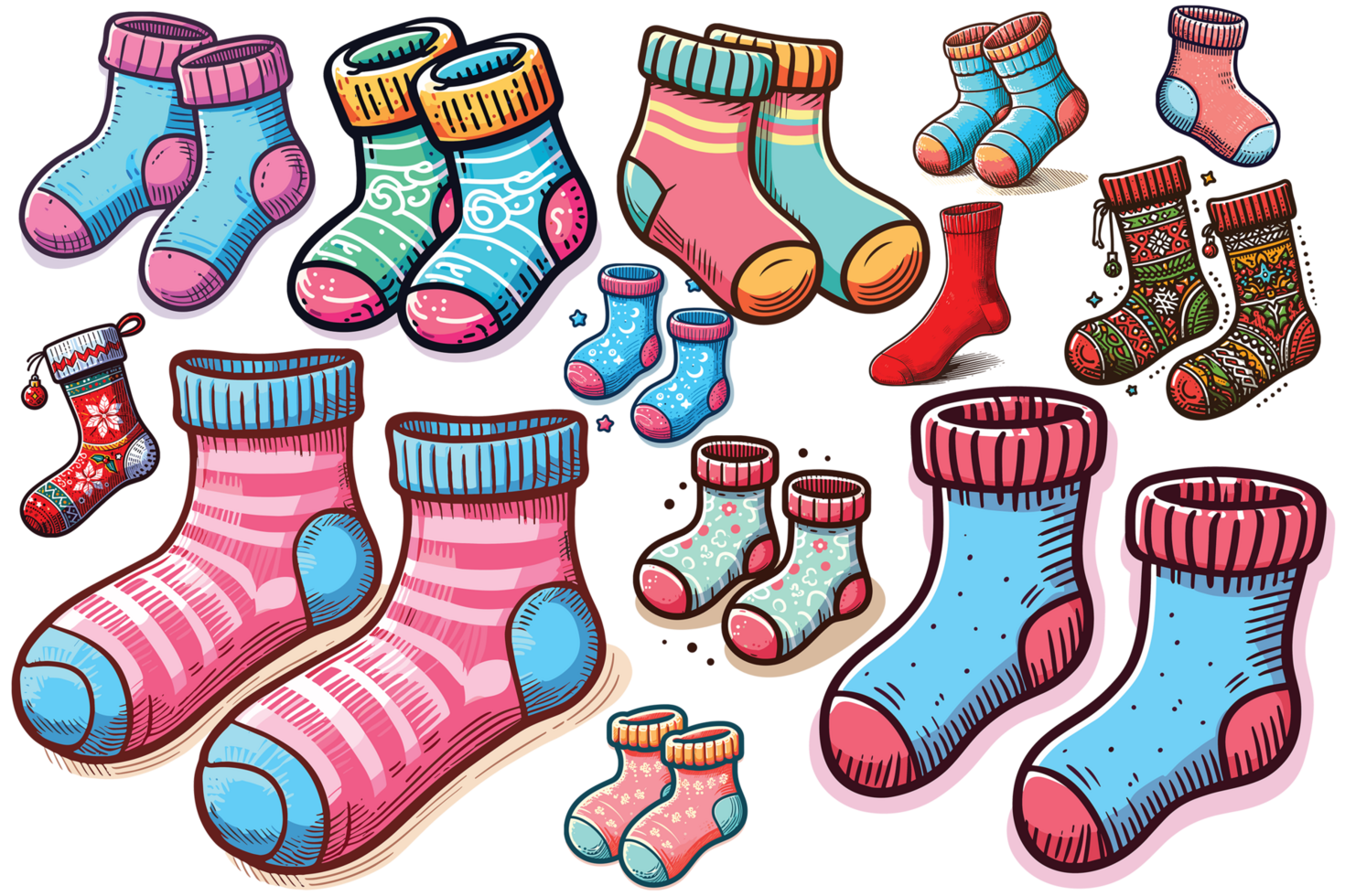 Christmas Socks Clipart Ai Generative 33642163 PNG christmas-socks-clipart-ai-generative-33642163-png