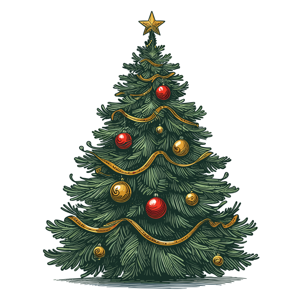 Christmas Tree Clipart - Ai Generative png