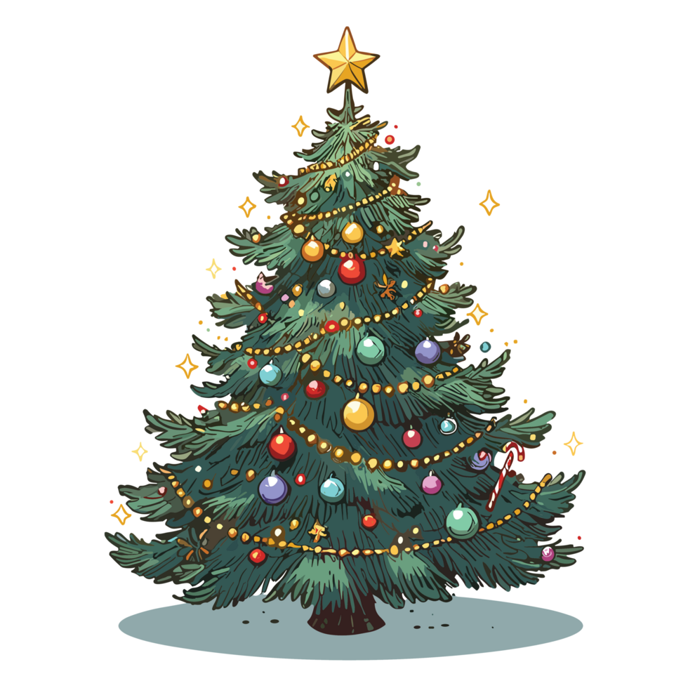 Christmas Tree Clipart - Ai Generative png
