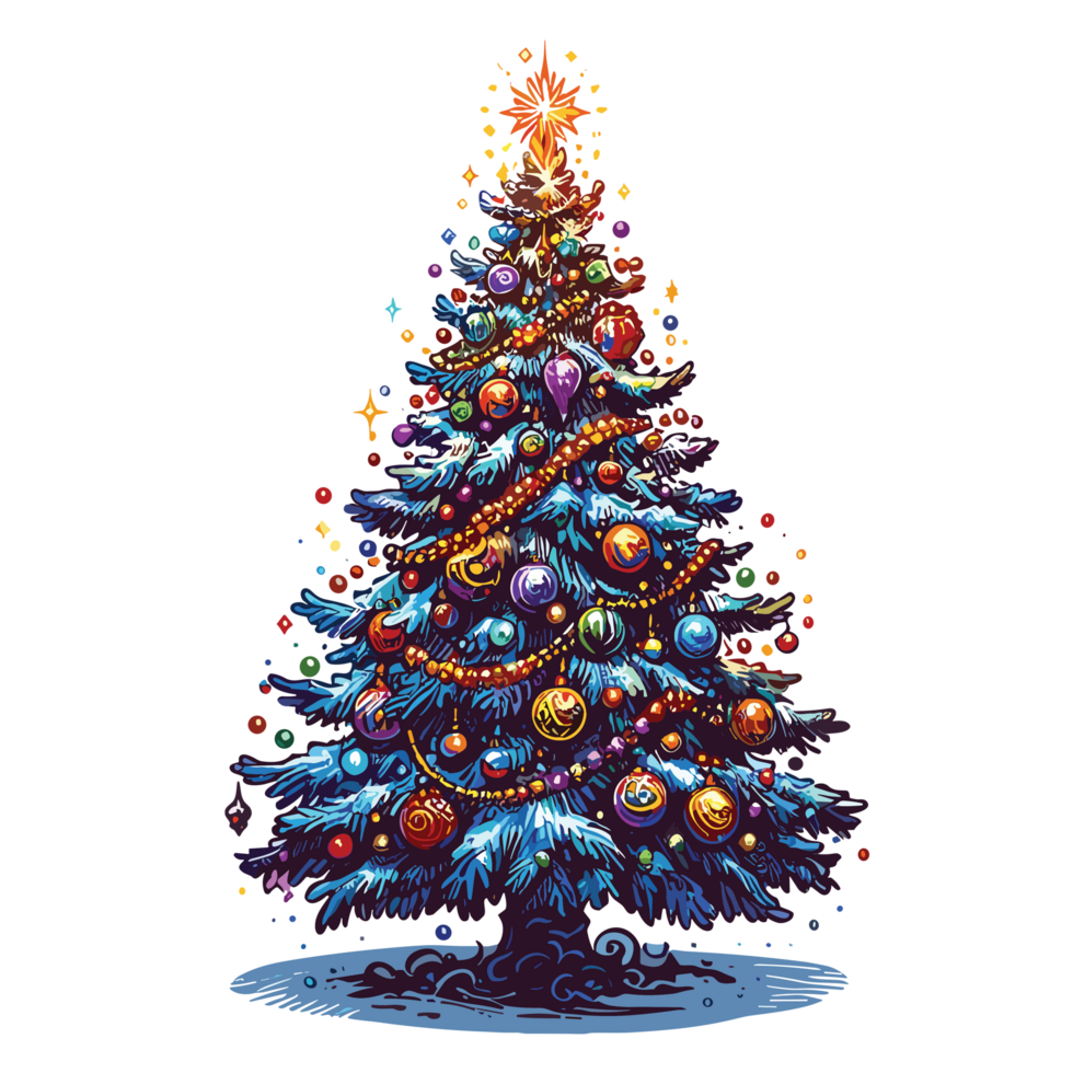 Christmas Tree Clipart - Ai Generative png