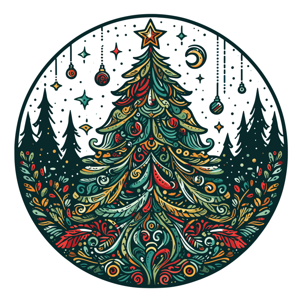 Christmas Tree Clipart - Ai Generative png