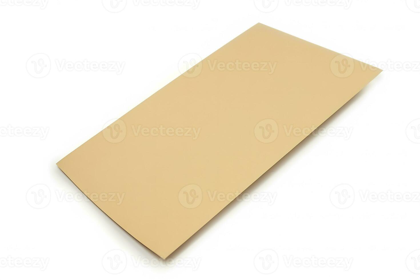 Yellow paper on white background. Neural network AI generated photo