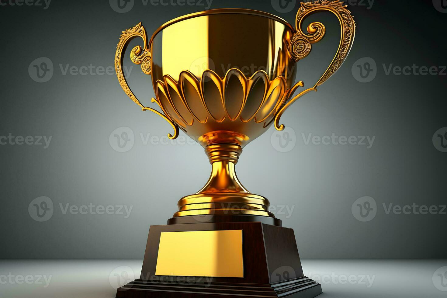 champion golden trophy. Neural network AI generated photo