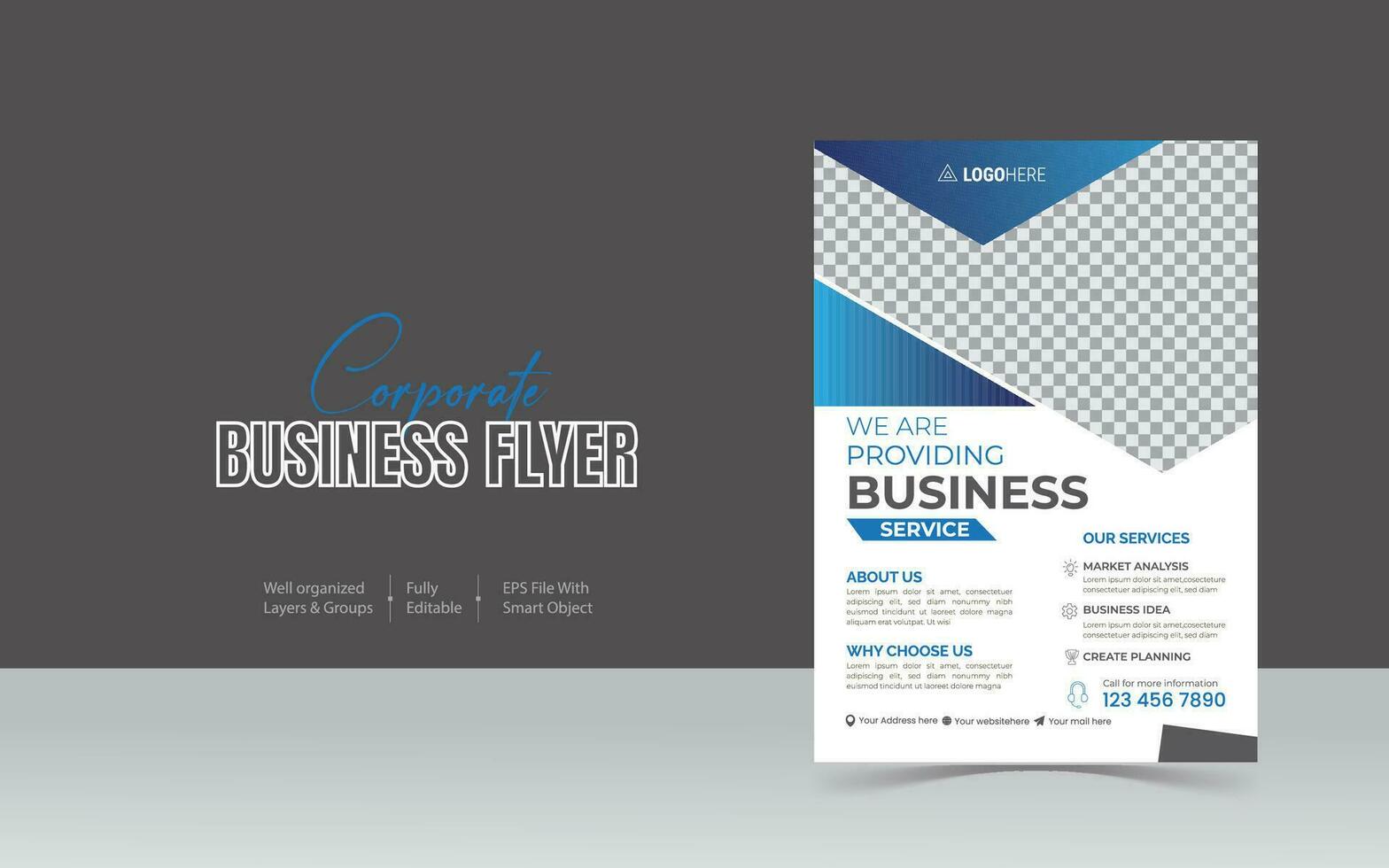 Corporate business flyer vector