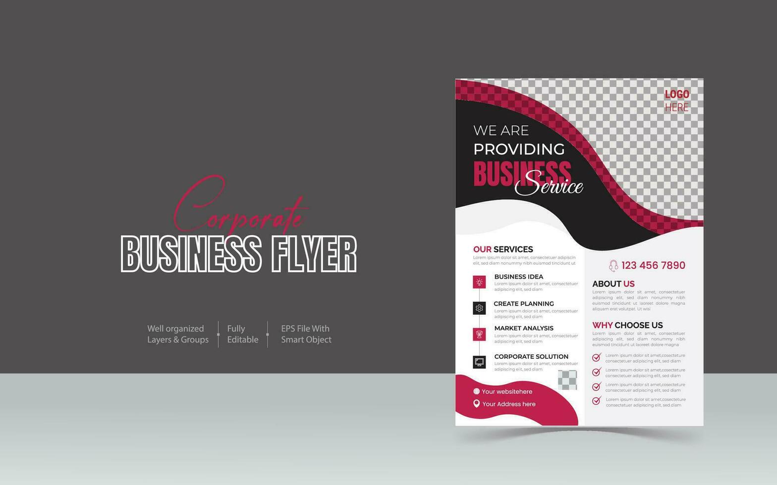 Corporate business flyer vector