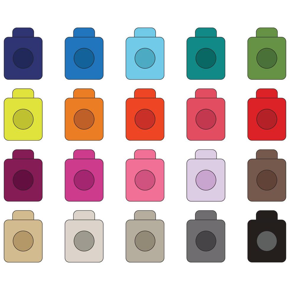 Snap Cubes Colorful Clip art Set vector