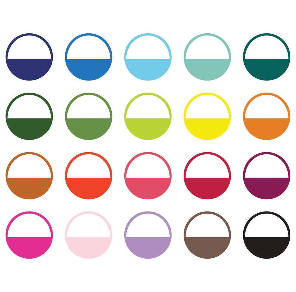 Half Circle Sticker Clip art vector