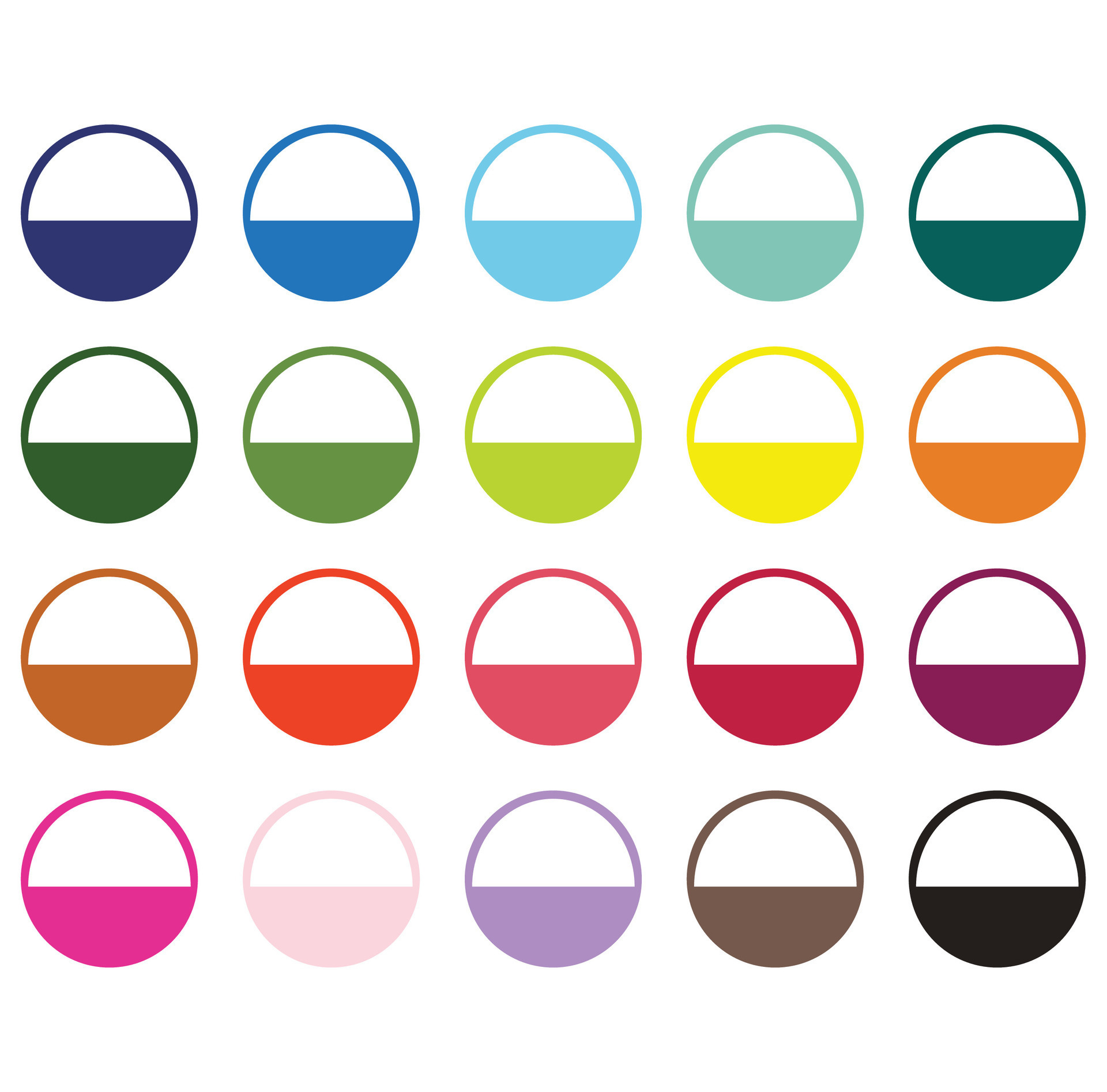Half Circle Sticker Clip art 33642819 Vector Art at Vecteezy