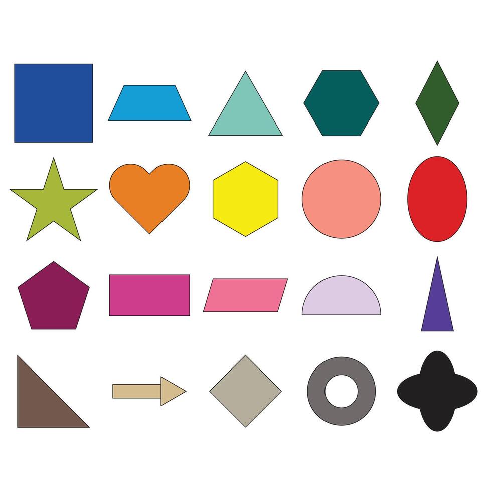 Learning All kids of Shape for Kids Clipart vector
