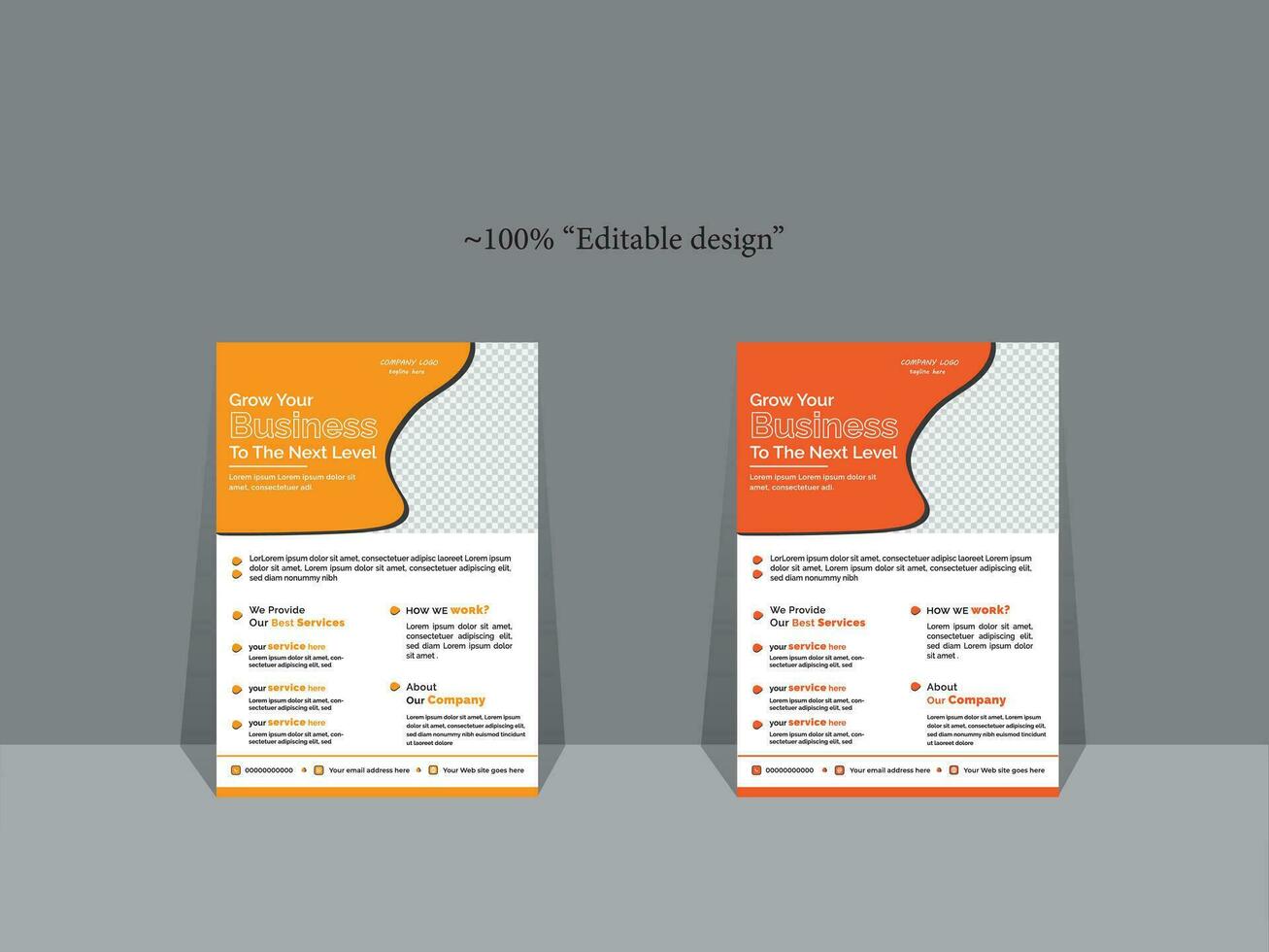 Creative Business flyer template design for a digital marketing company or agency vector