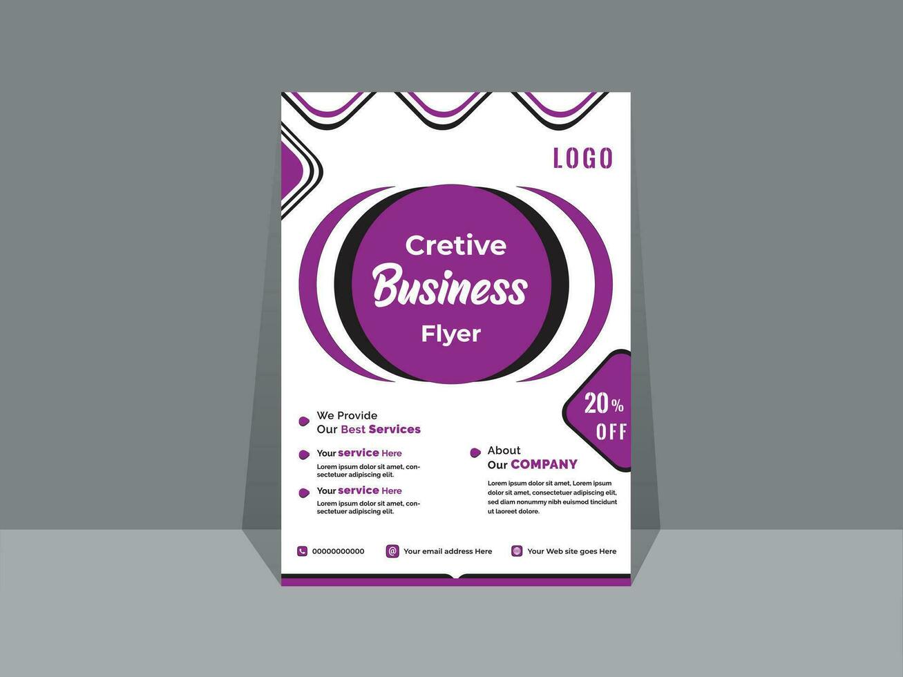 Creative Business flyer template design for a digital marketing company or agency vector