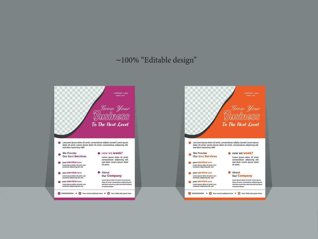 Creative Business flyer template design for a digital marketing company or agency vector