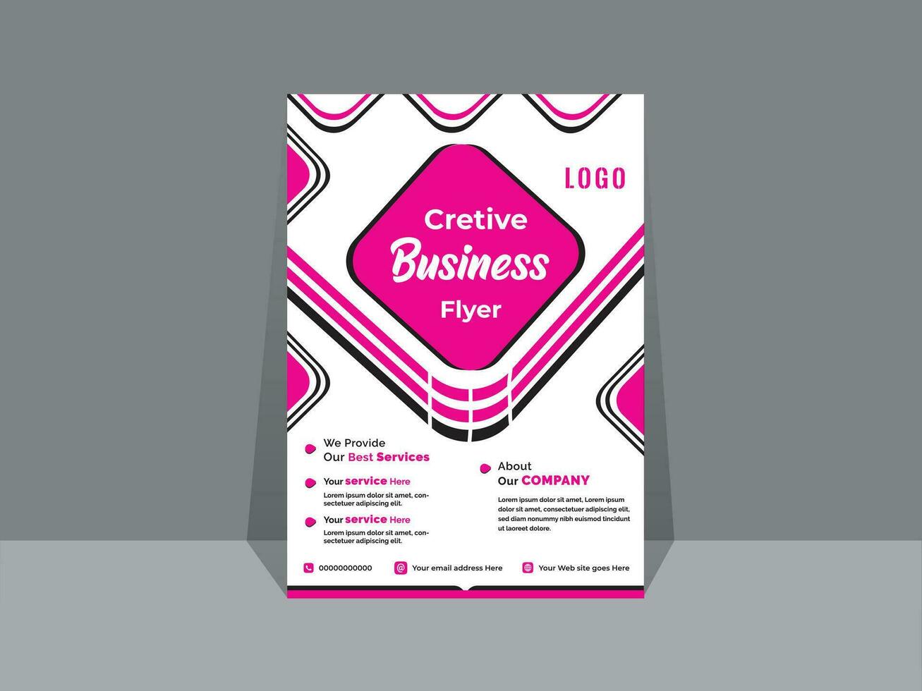Creative Business flyer template design for a digital marketing company or agency vector
