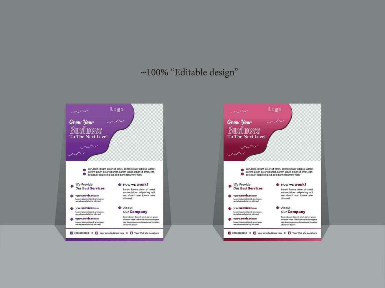 Creative Business flyer template design for a digital marketing company or agency vector