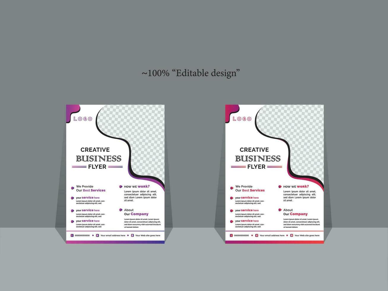 Creative Business flyer template design for a digital marketing company or agency vector