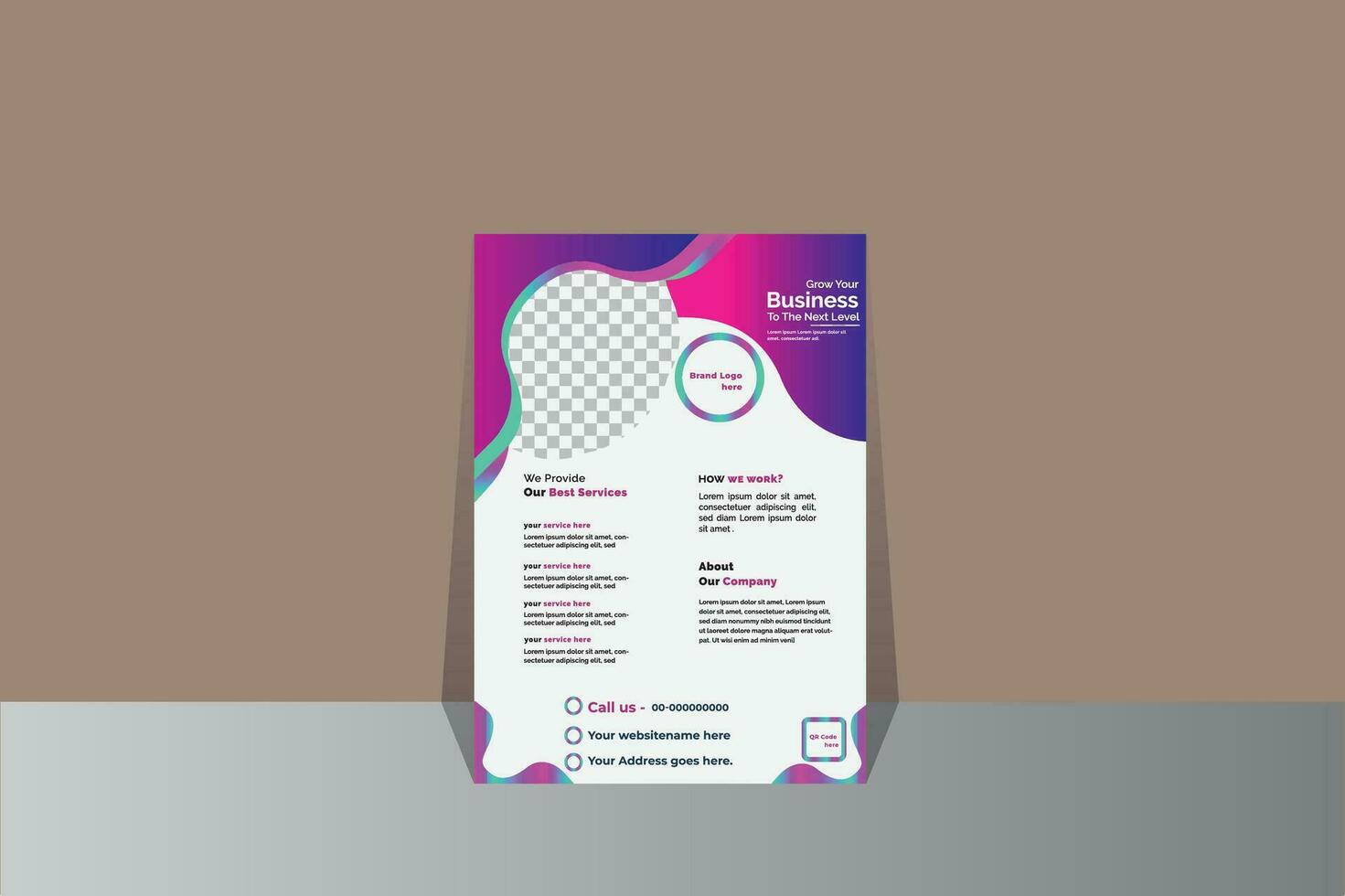 Creative Business flyer template design for a digital marketing company or agency vector