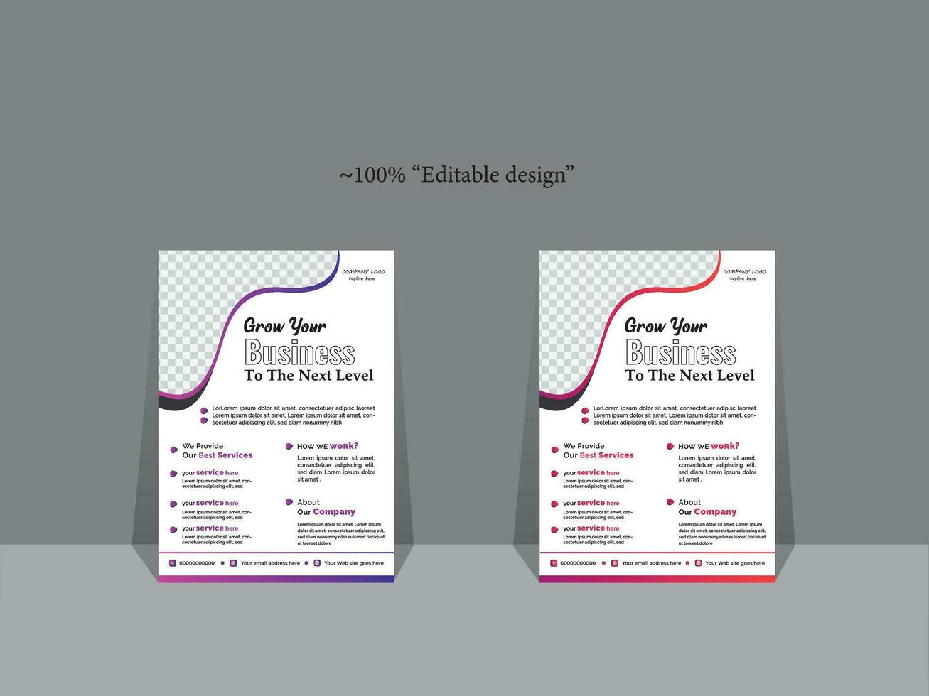 Creative Business flyer template design for a digital marketing company or agency vector
