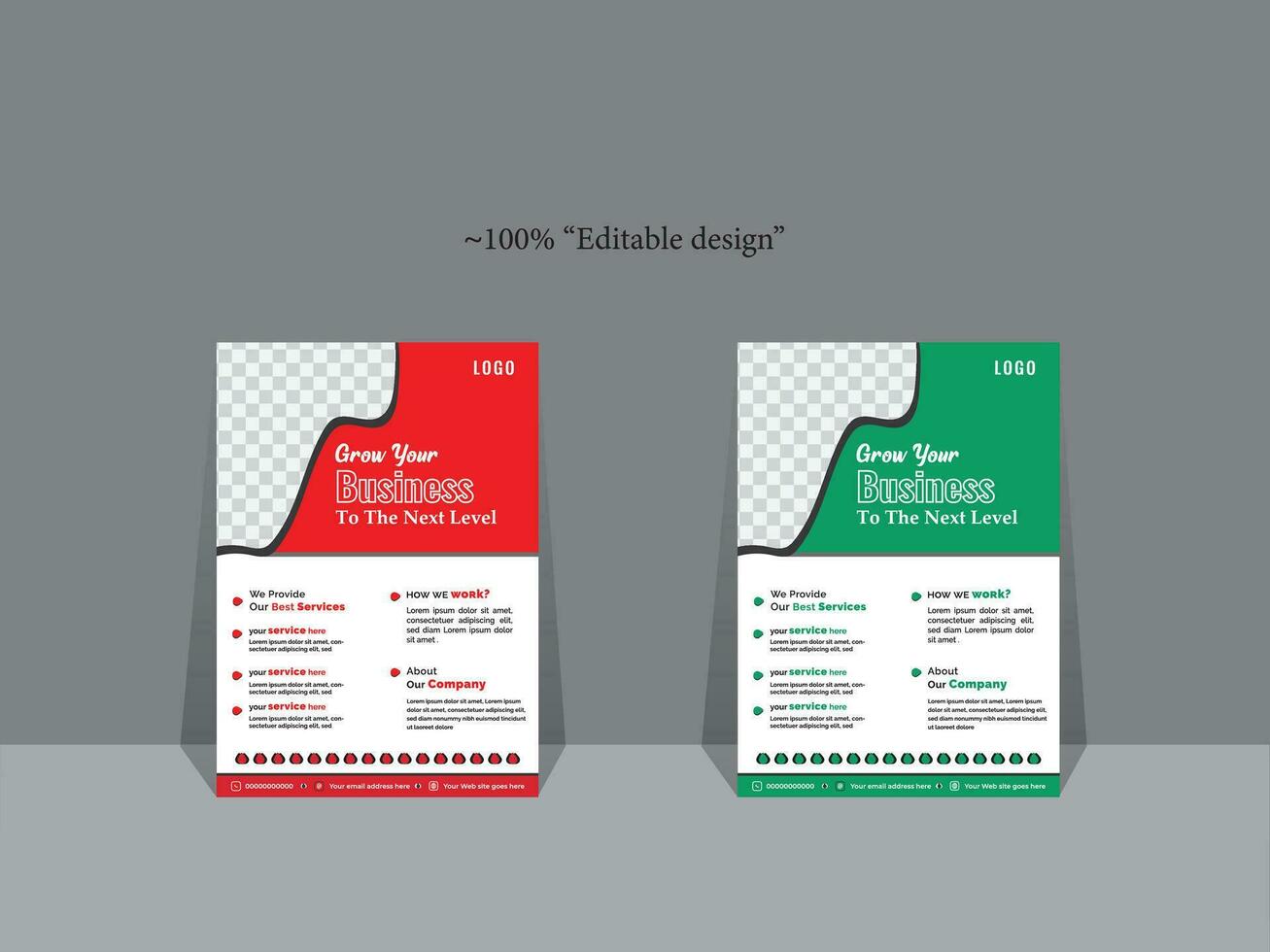 Creative Business flyer template design for a digital marketing company or agency vector