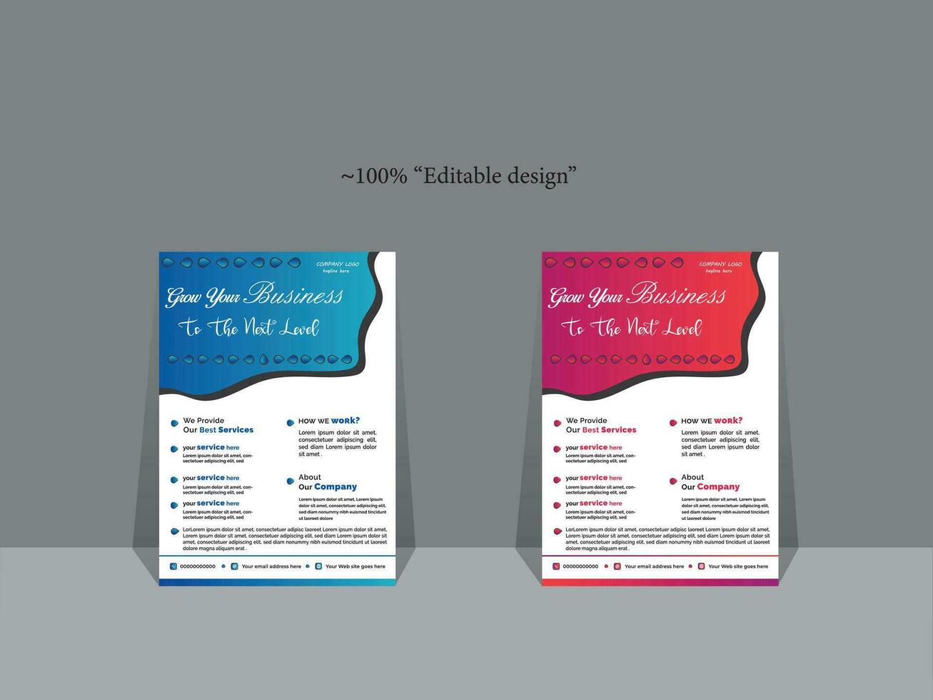 Creative Business flyer template design for a digital marketing company or agency vector