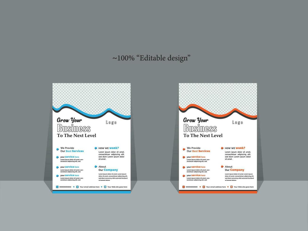 Creative Business flyer template design for a digital marketing company or agency vector
