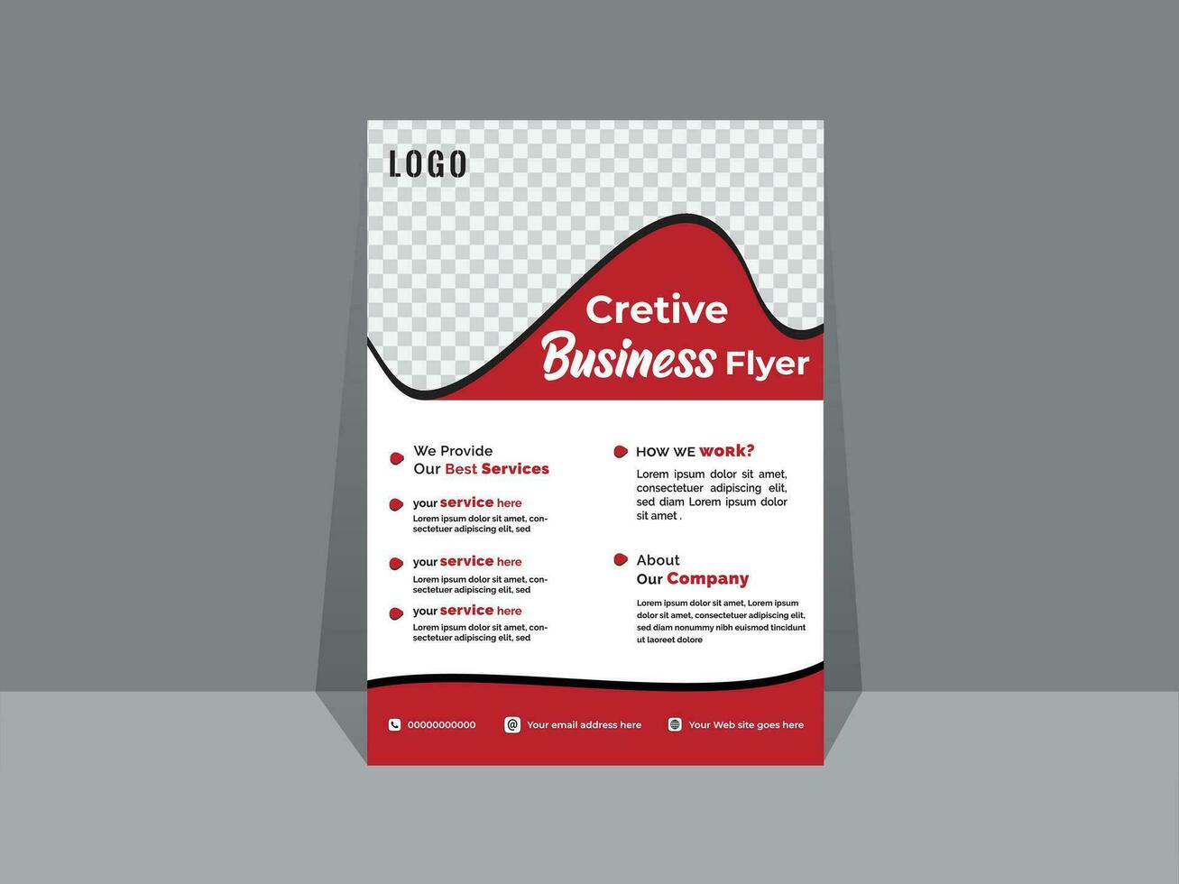 Creative Business flyer template design for a digital marketing company or agency vector
