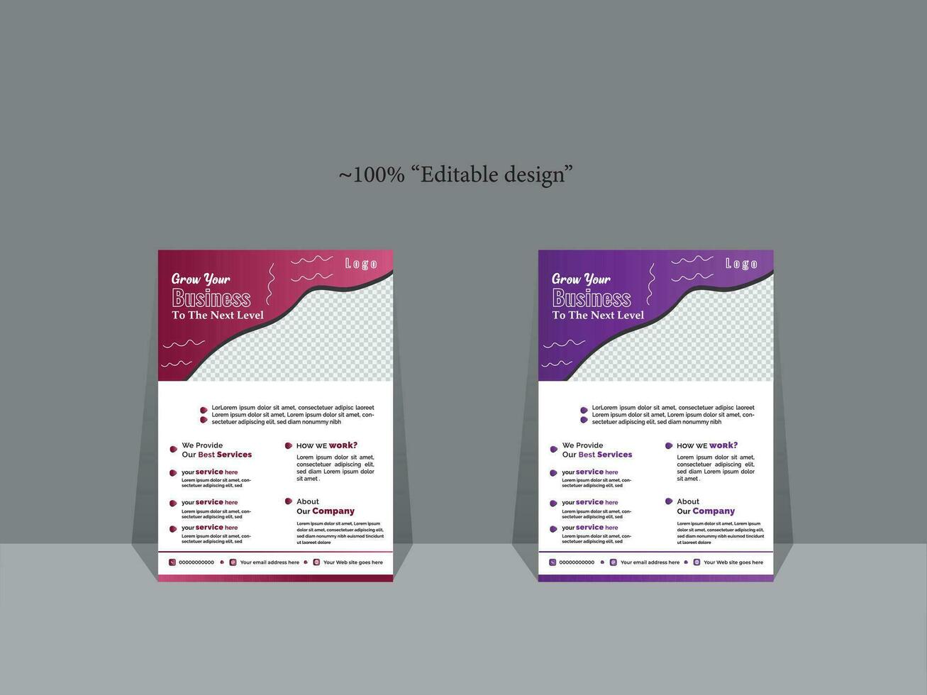 Creative Business flyer template design for a digital marketing company or agency vector