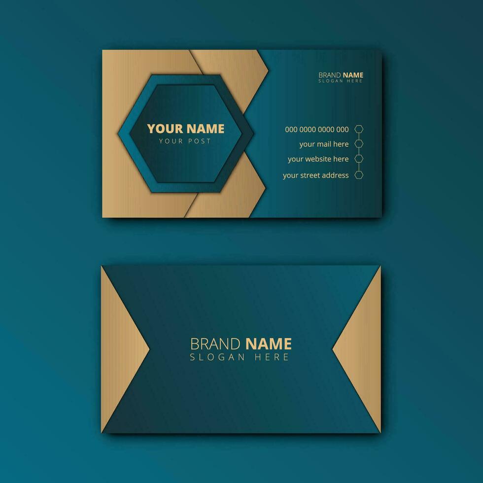 Modern Luxury Business Card Design Template. vector