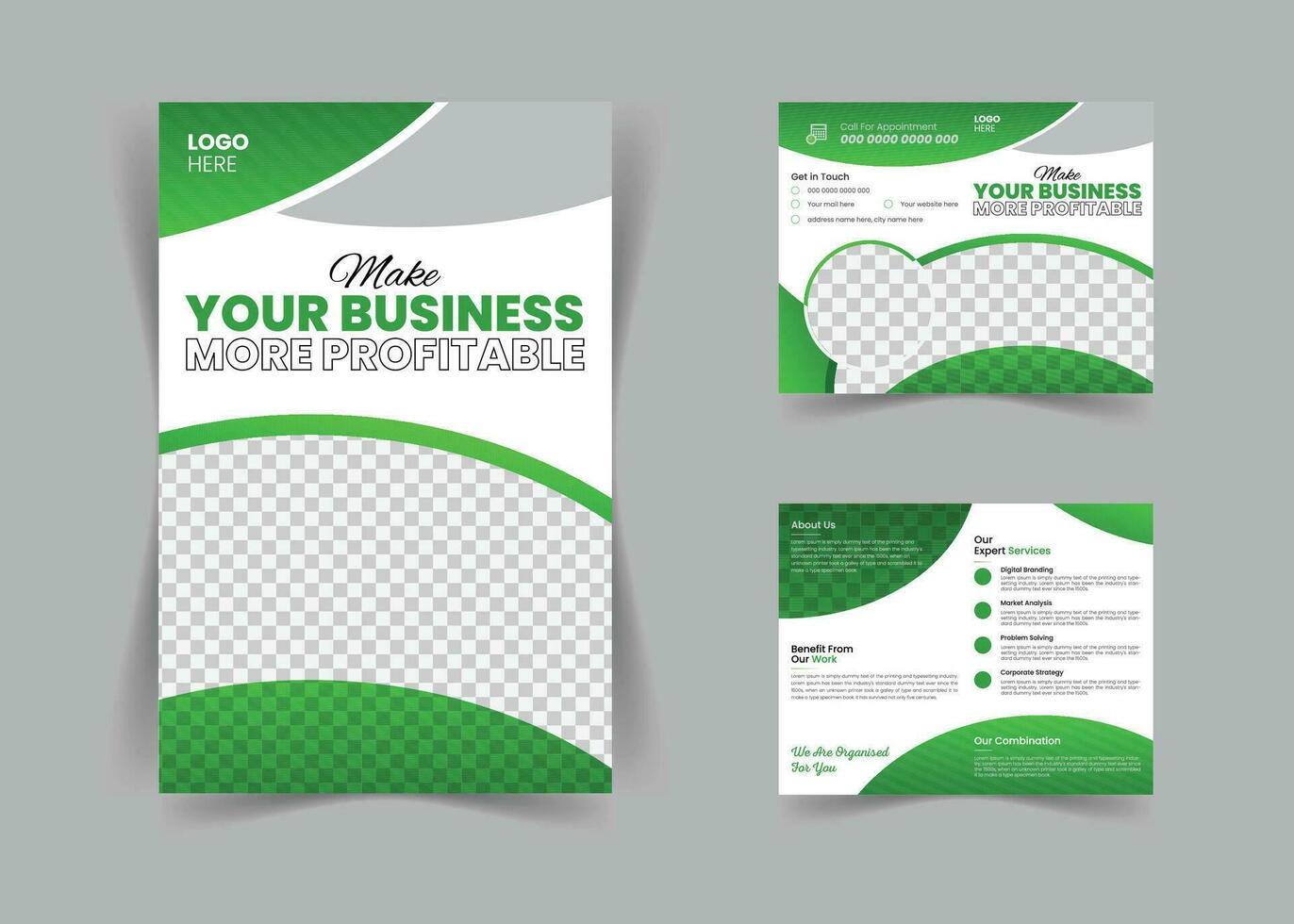 Minimalist business brochure design vector