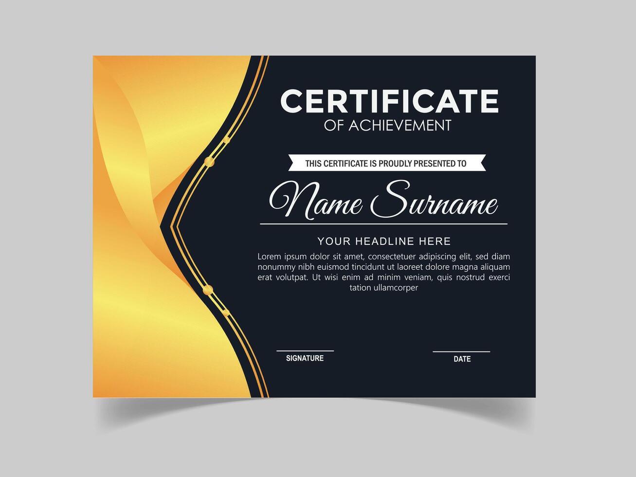 Design modern minimalist certificate template certificate design vector