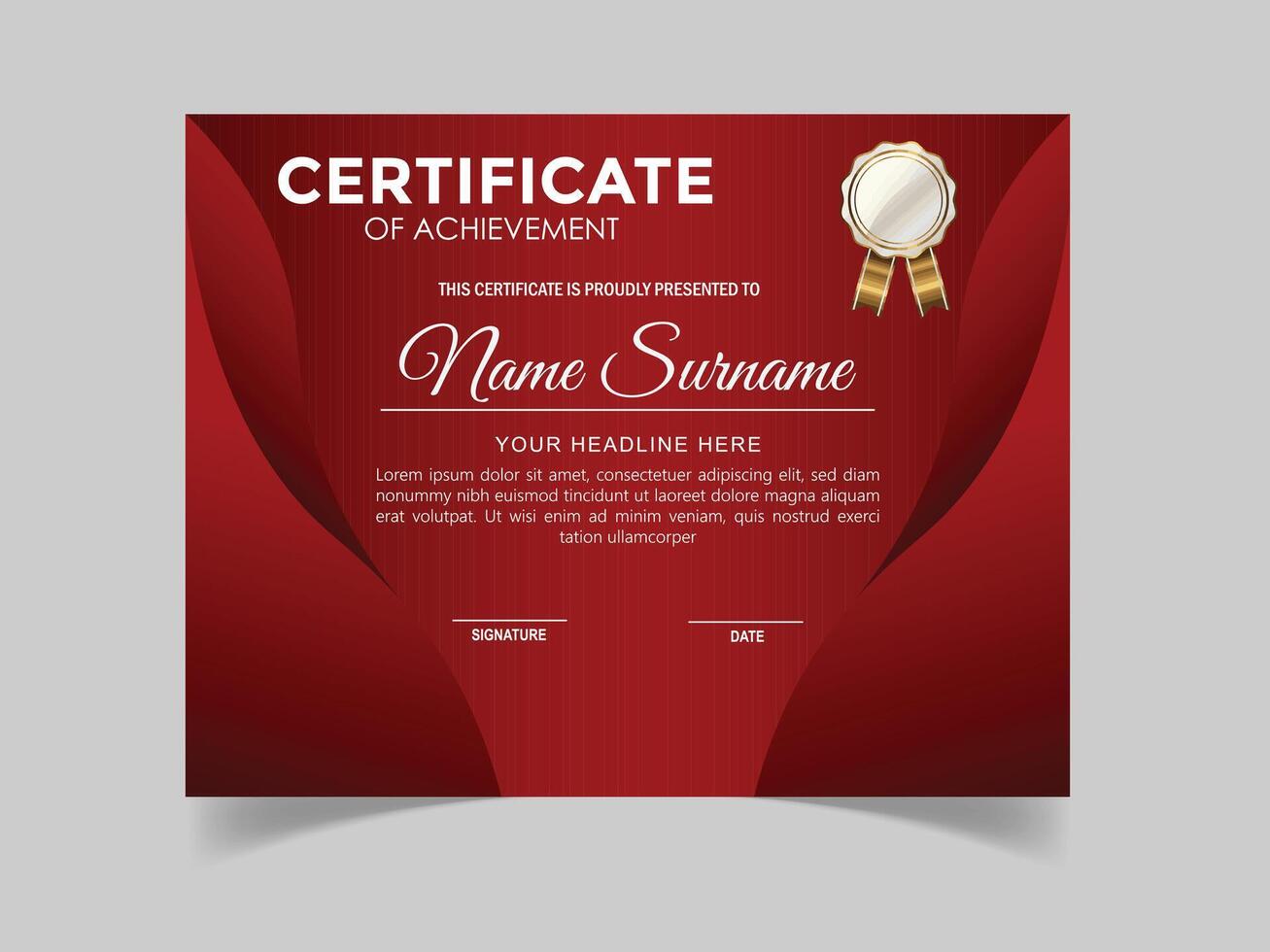 Professional Business Appreciation Certificate Design Template vector