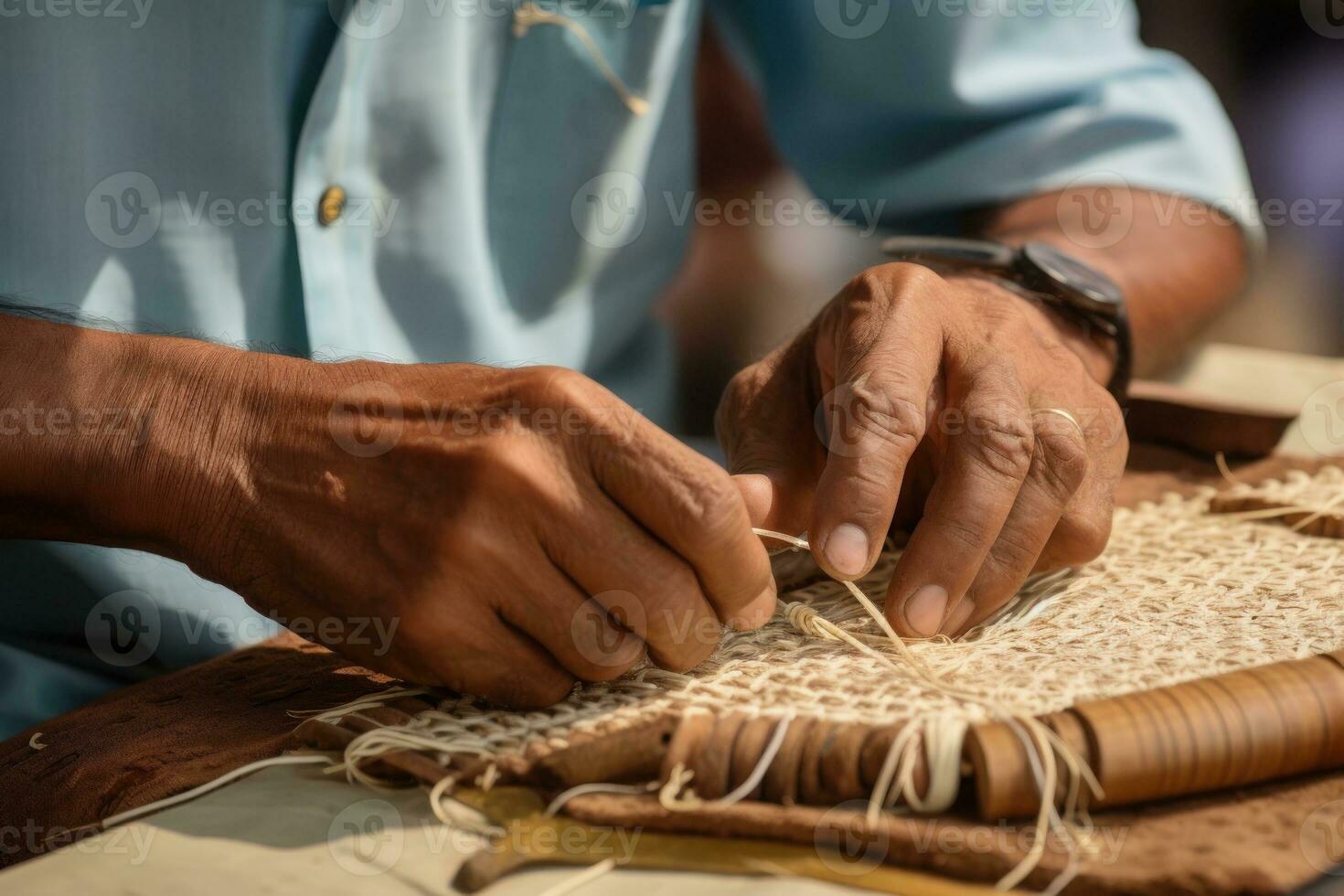 Closeup of handicraft items. south asian. Generative AI photo