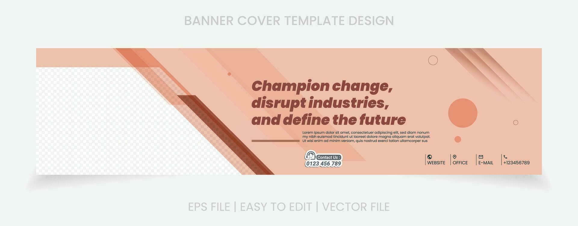 business banner company cover social media template design vector