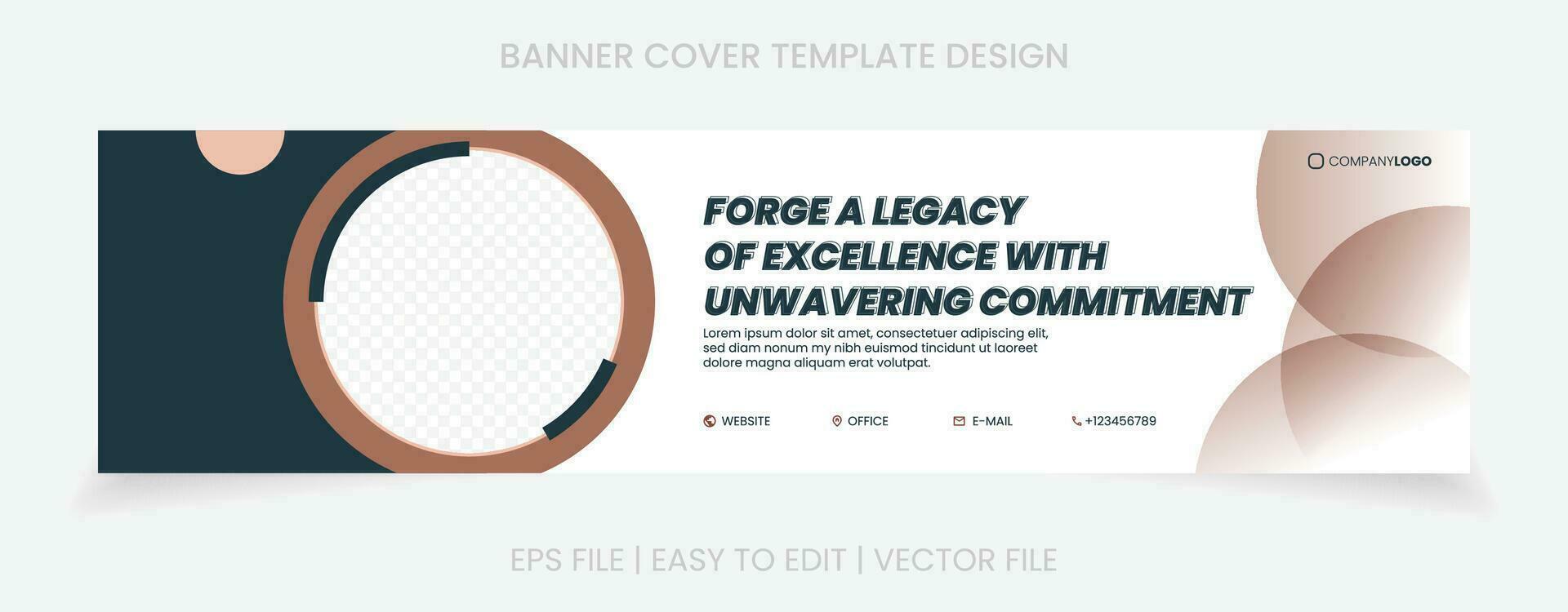 business banner company cover social media template design vector
