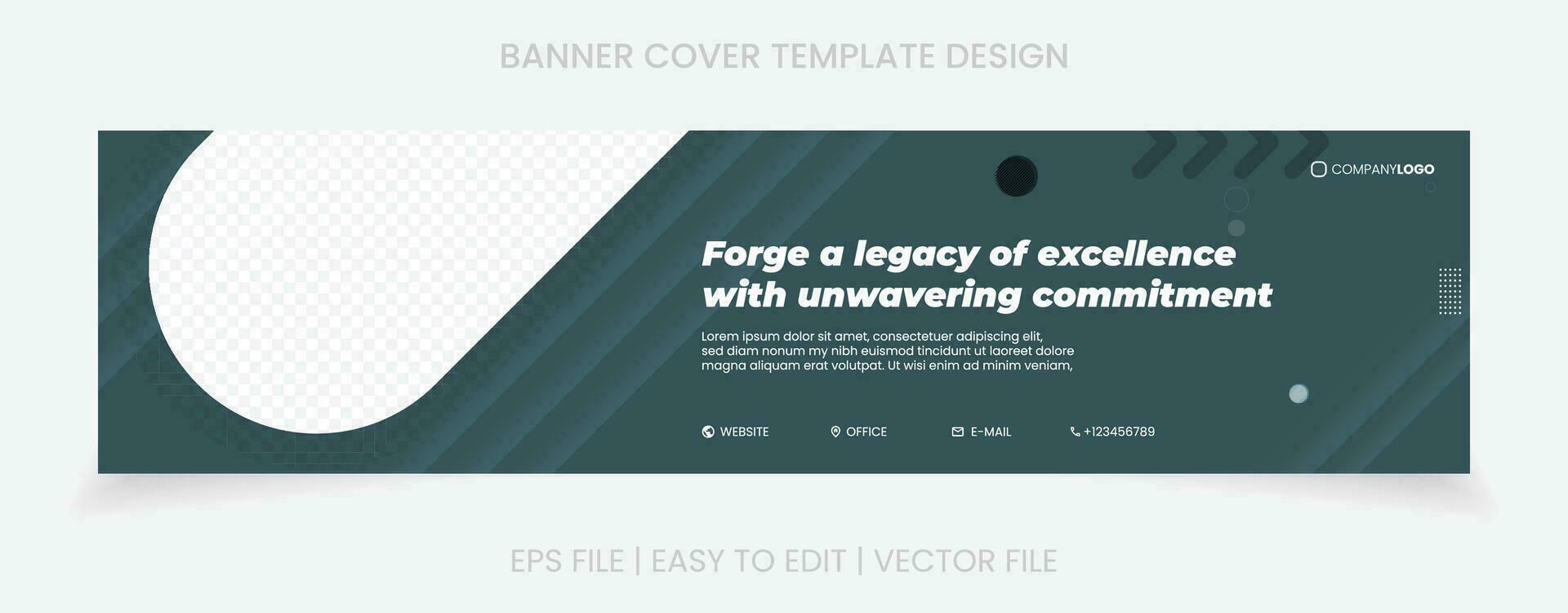 business banner company cover social media template design vector