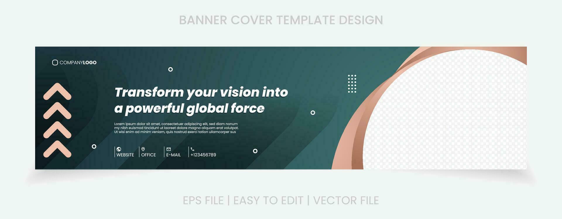 business banner company cover social media template design vector