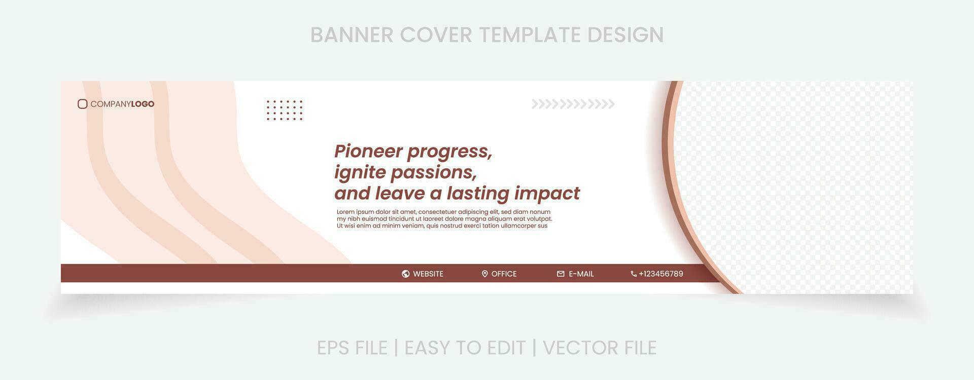 business banner company cover social media template design vector